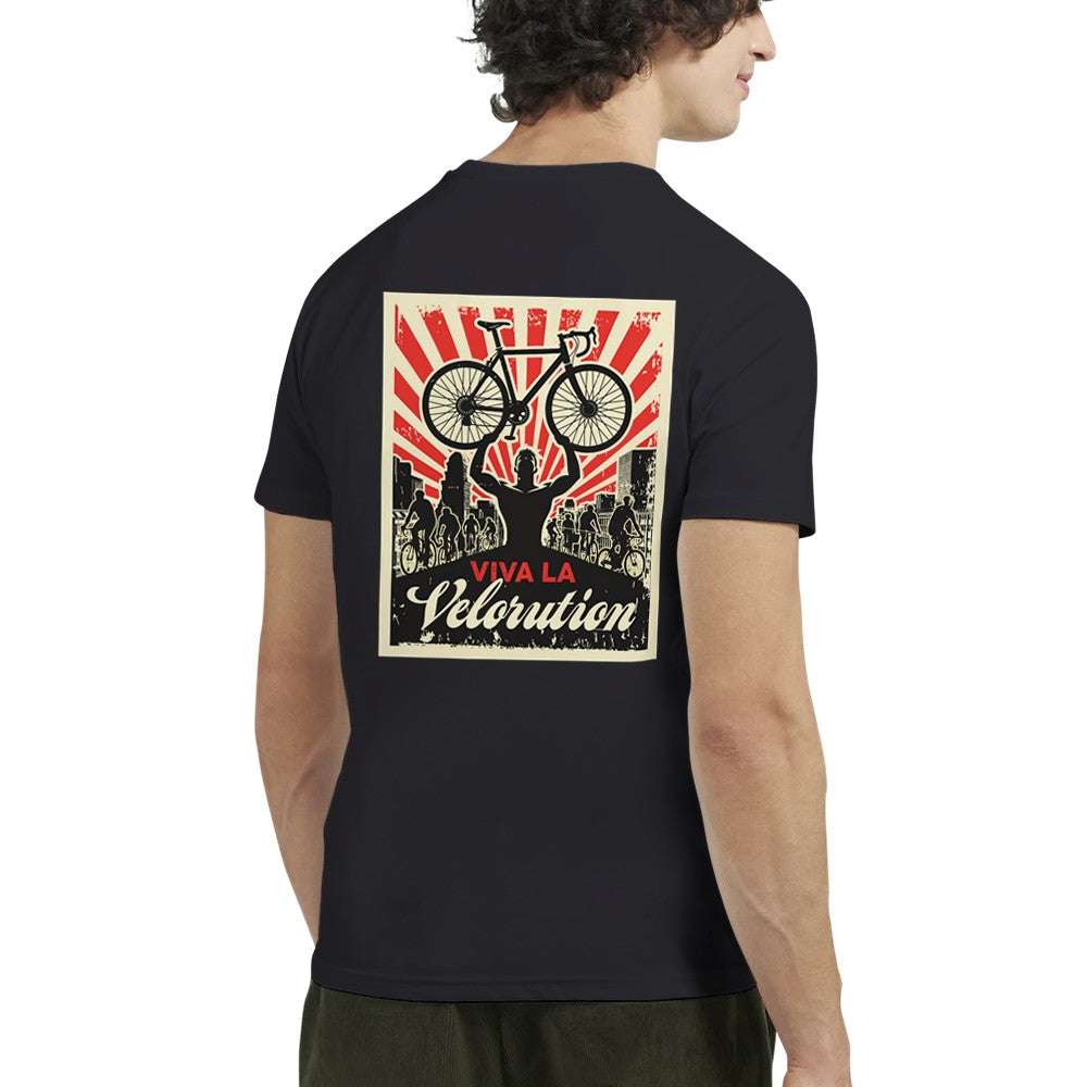 Viva la Velorution Organic Unisex Black T-shirt