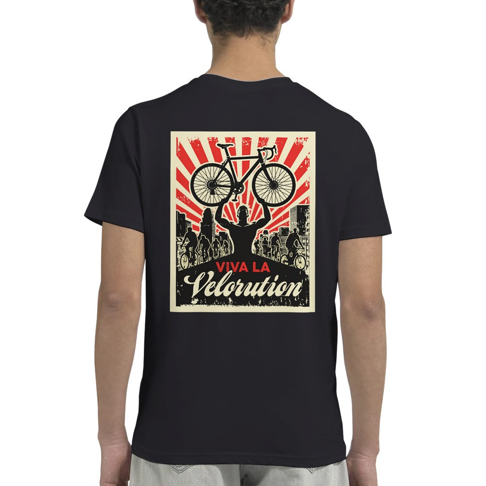 Viva la Velorution Organic Unisex Black T-shirt