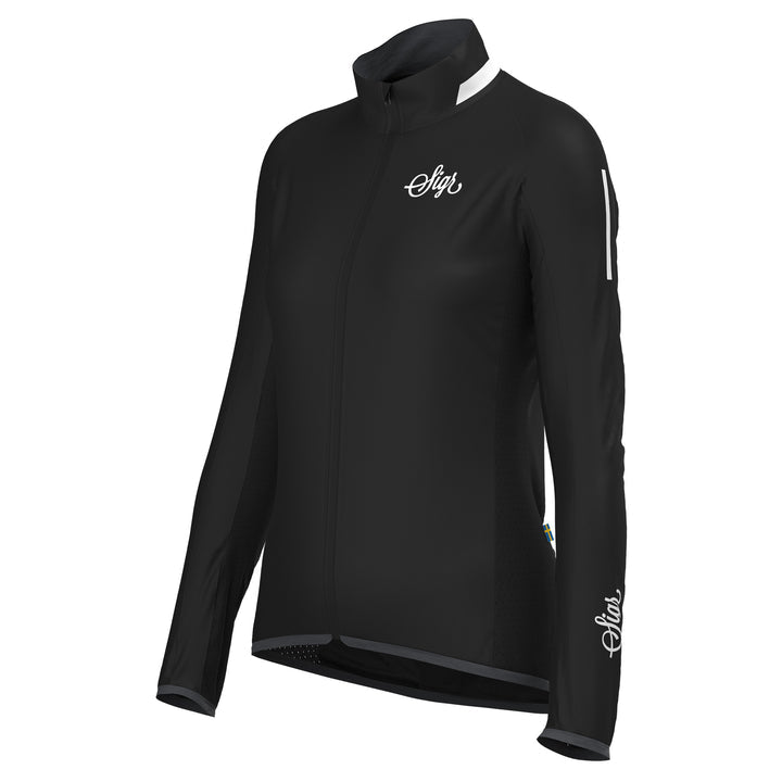 Black Cycling Pack Jacket for Women