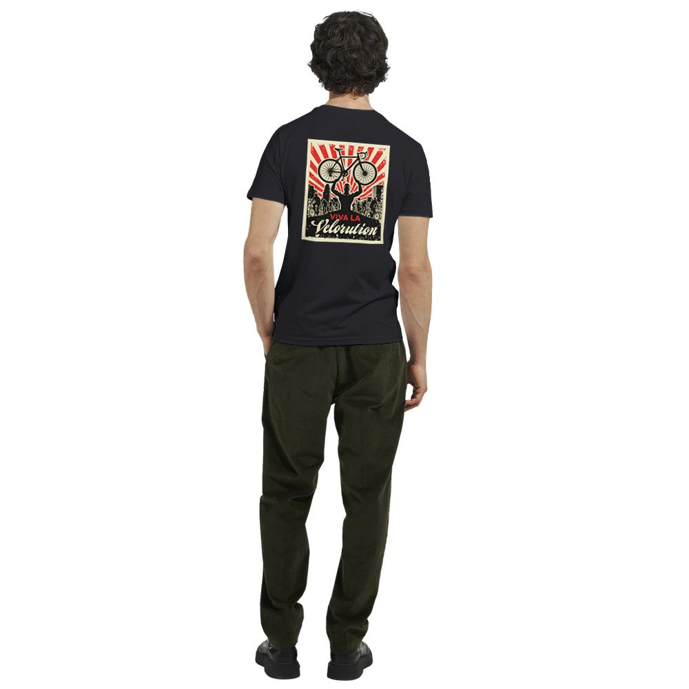 Viva la Velorution Organic Unisex Black T-shirt