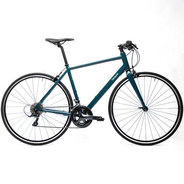 TRIBAN Women's road bike flat bar triban rc 500 - petrol blue