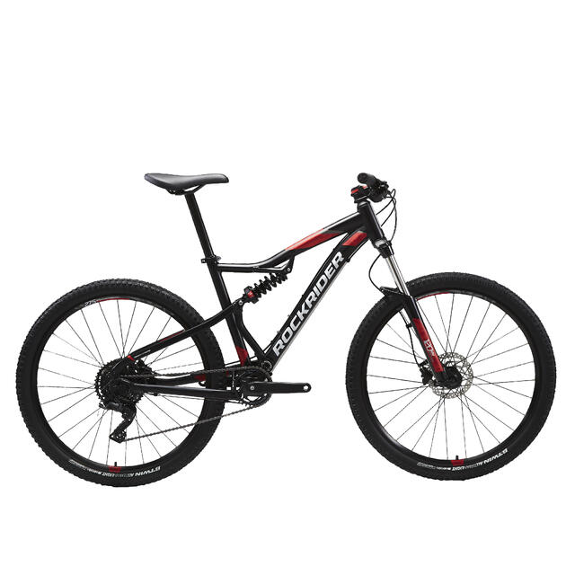 ROCKRIDER 27.5 Inch MOUNTAIN BIKE FULL SUSPENSION ROCKRIDER ST 530 - BLACK/RED