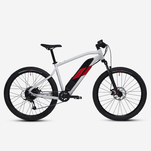 ROCKRIDER Hardtail Electric Mountain Bike E-ST 100 White