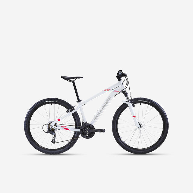 ROCKRIDER Women's 27.5-inch light aluminium frame mountain bike, white
