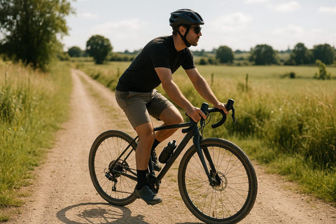 Electric gravel bike on a countryside gravel track