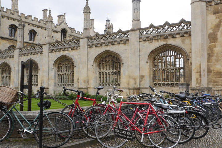 Bicycles parked outside King's College Chapel, Cambridge