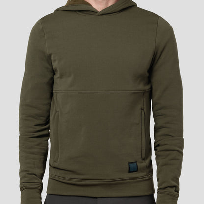 Men's Decadent Merino Hooded Pullover - Olive