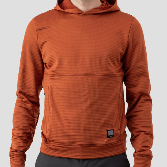 Men's Grid Thermal Hooded Pullover - Mars