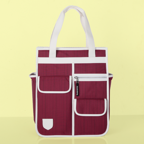 3-in-1 Market Shopper, Backpack & Pannier Bag — Maroon