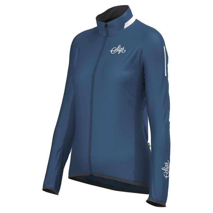 Treriksröset Women's Blue Cycling Pack Jacket