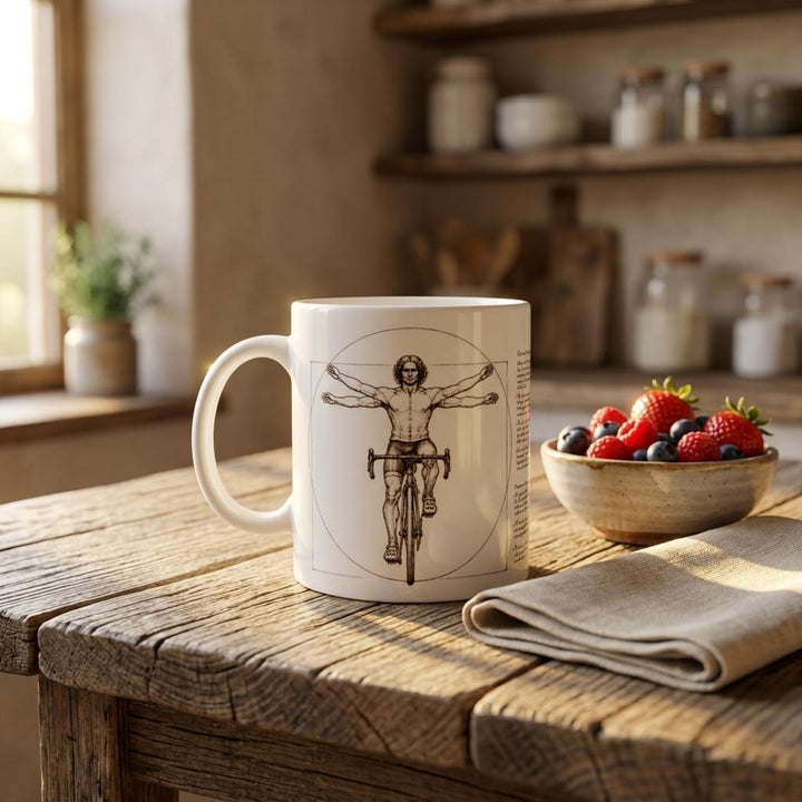 The Vitruvian Cyclist Mug