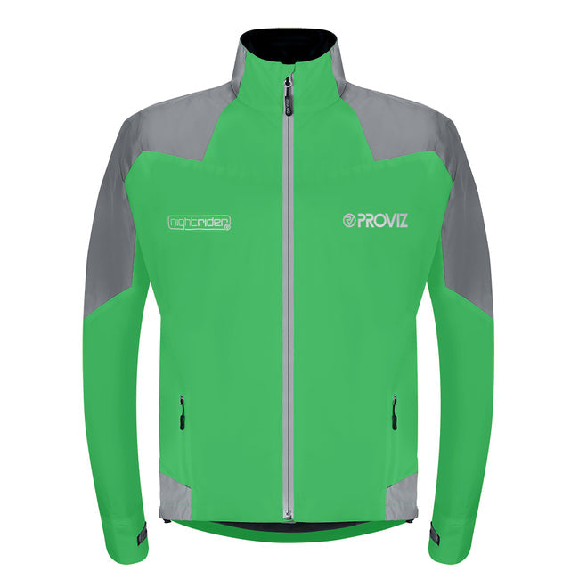 Men's Cycling Reflective Waterproof Green Jacket