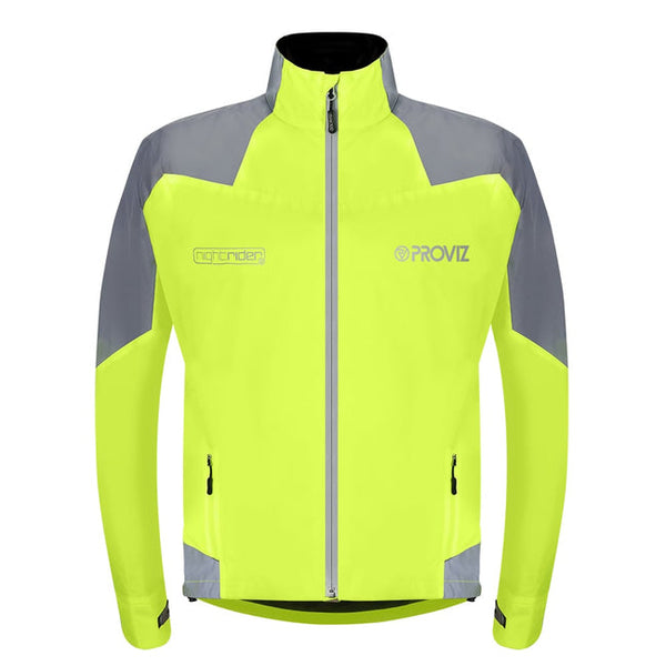 NightRider Men's Reflective Waterproof Cycling Jacket — Yellow