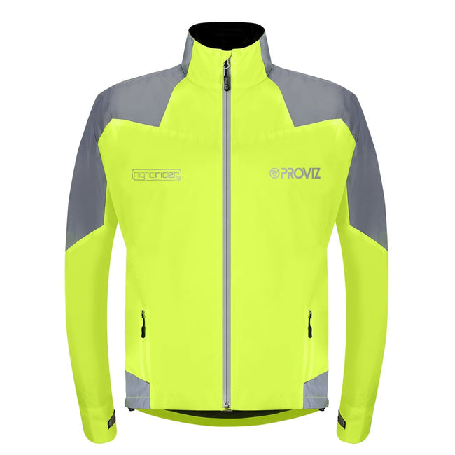 NightRider Men's Reflective Waterproof Cycling Jacket — Yellow