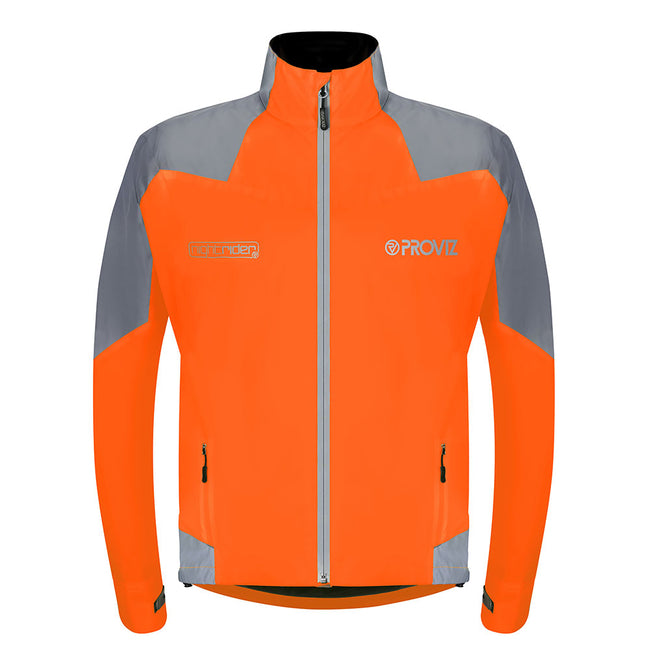 Men's Cycling Reflective Waterproof Orange Jacket