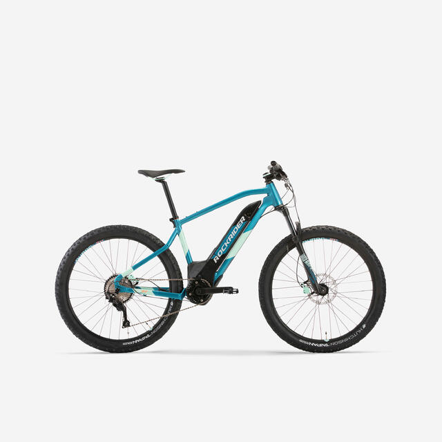 ROCKRIDER Women's 27.5" + Electric Semi-Rigid E-ST 900 MTB Bike - Turquoise