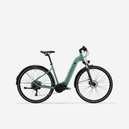 ROCKRIDER Low Frame Mid-Drive Motor Electric Hybrid Bike E-ACTV 500 - Green
