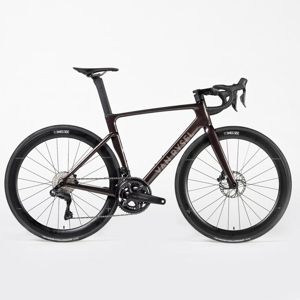VAN RYSEL Road Bike RCR Pro Shimano Ultegra DI2 with Power Sensor - Raw Carbon